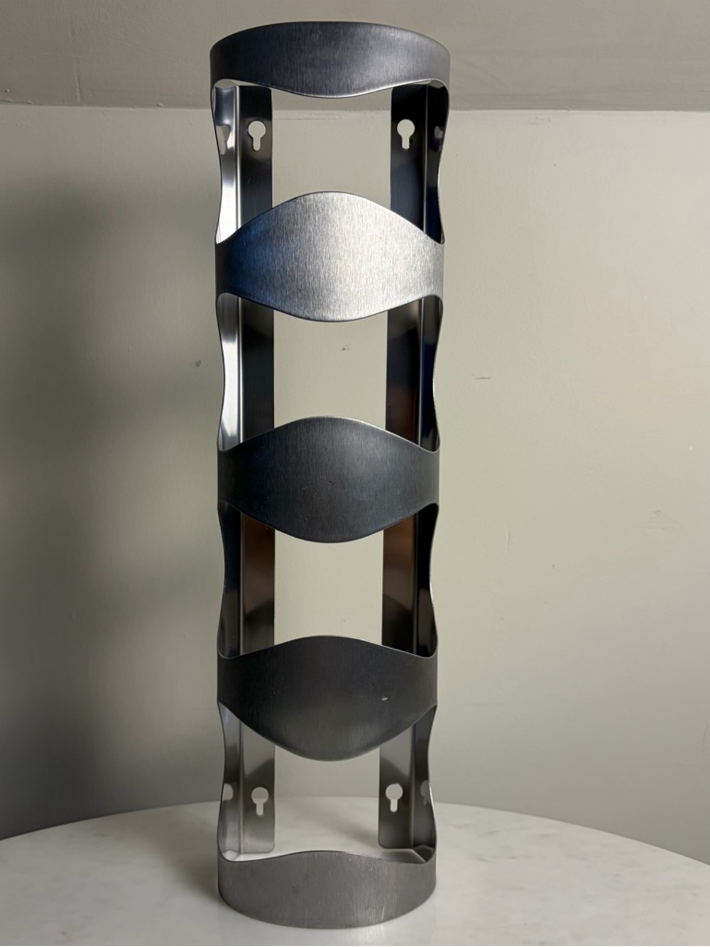 IKEA VURM Stainless Steel Silver Wall-Mounted Wine Rack Display Retired